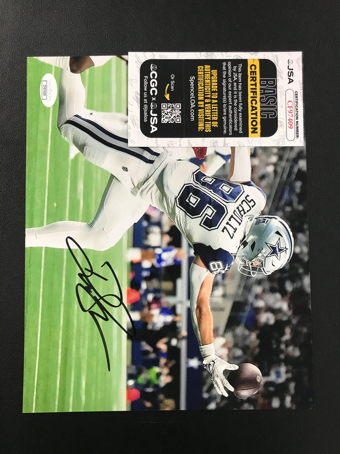 Daulton Schultz Signed 8x10 Photo Dallas Cowboys JSA Cert