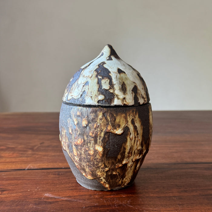 Deborah Levin: Brown Ceramic Jar