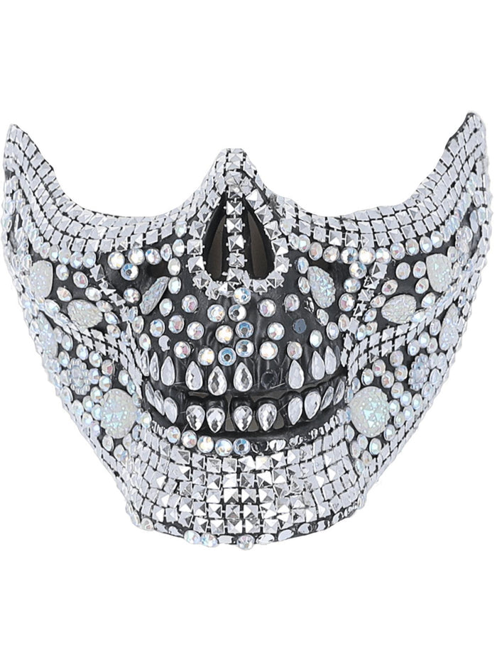 Deluxe Crystal Skull Half Face Mask