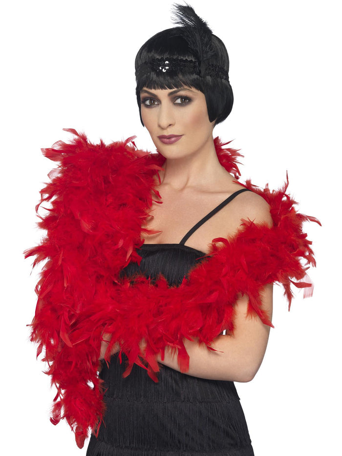 Deluxe Feather Boa, Red