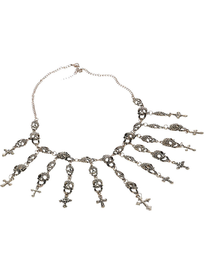 Deluxe Metal Voodoo Skull Necklace
