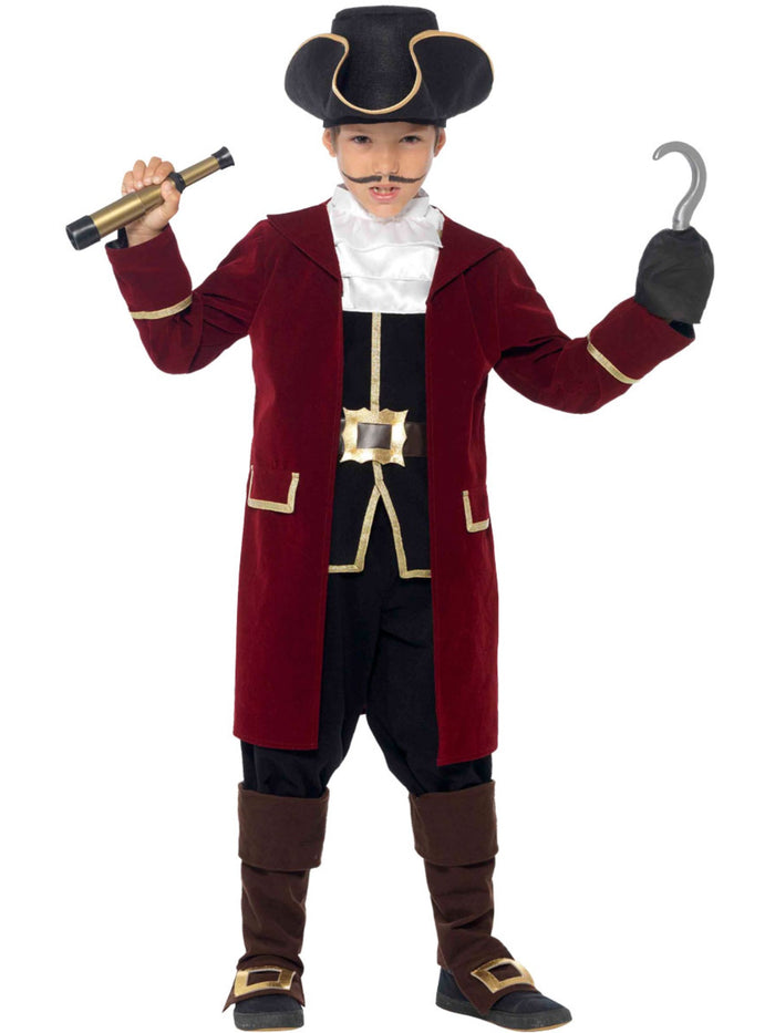 Deluxe Pirate Captain Costume, Kids