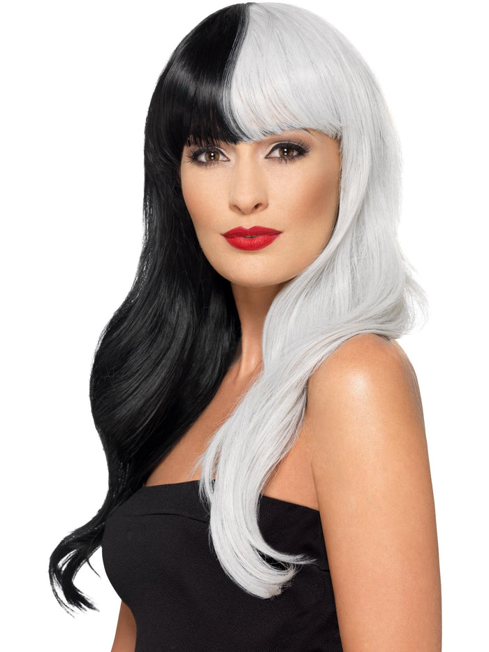 Deluxe Wig, Half & Half With Fringe