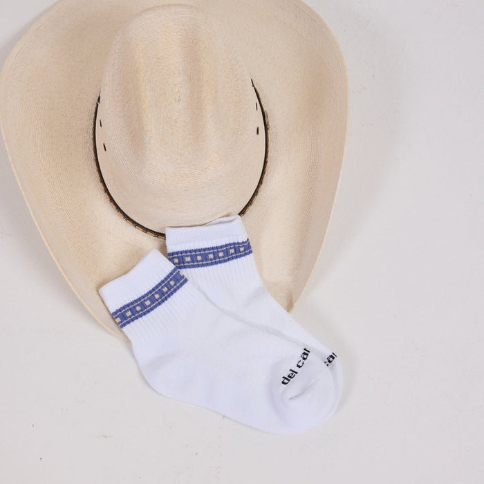 Del Campo Denim Square Stripes golf socks