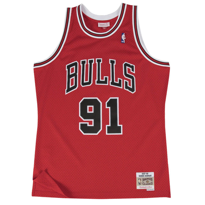 Dennis Rodman Chicago Bulls Mitchell & Ness 1997-98 Hardwood Classic Swingman Away Jersey