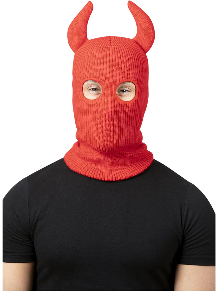 Devil Balaclava Ski Mask, with Horns