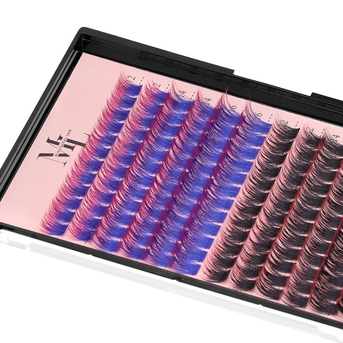 DIY Lash Clusters D-Curl Ombre – Black to Color Fade by MinuLashes