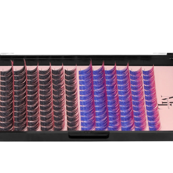 DIY Lash Clusters D-Curl Ombre – Black to Color Fade by MinuLashes