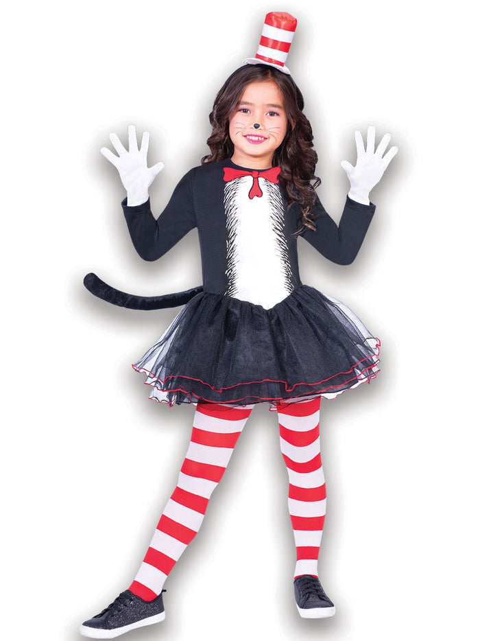 Dr Seuss Cat in the Hat Dress Costume, Girls