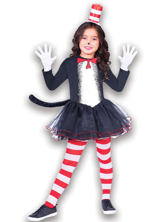 Dr Seuss Cat in the Hat Dress Costume, Girls
