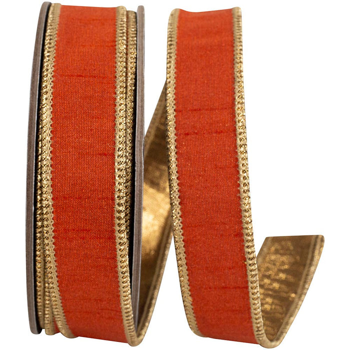 Dupioni Shimmer Fused Copper, Copper, 1 In, 10 Yards