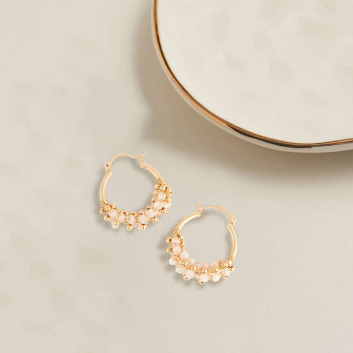Earrings Beaded Hoops