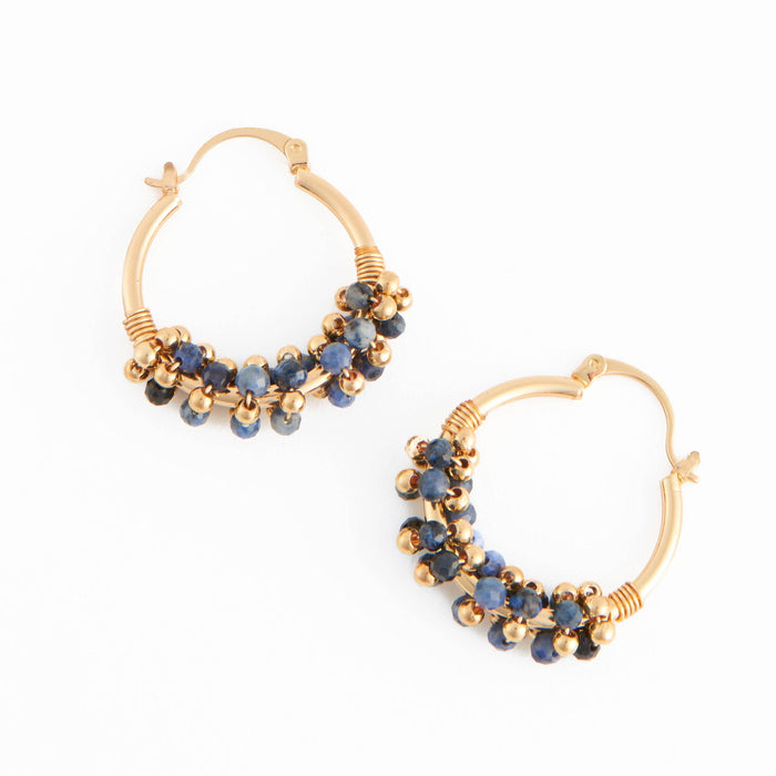 Earrings Beaded Hoops