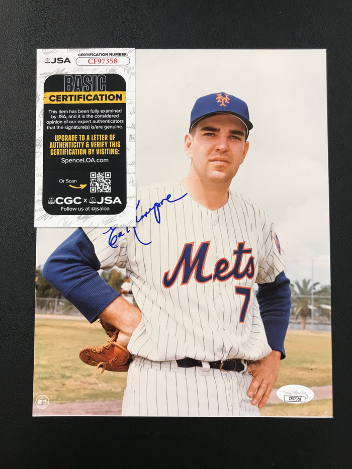 Ed Kranepool Signed 8x10 Photo New York Mets (1969 Team) JSA Certified