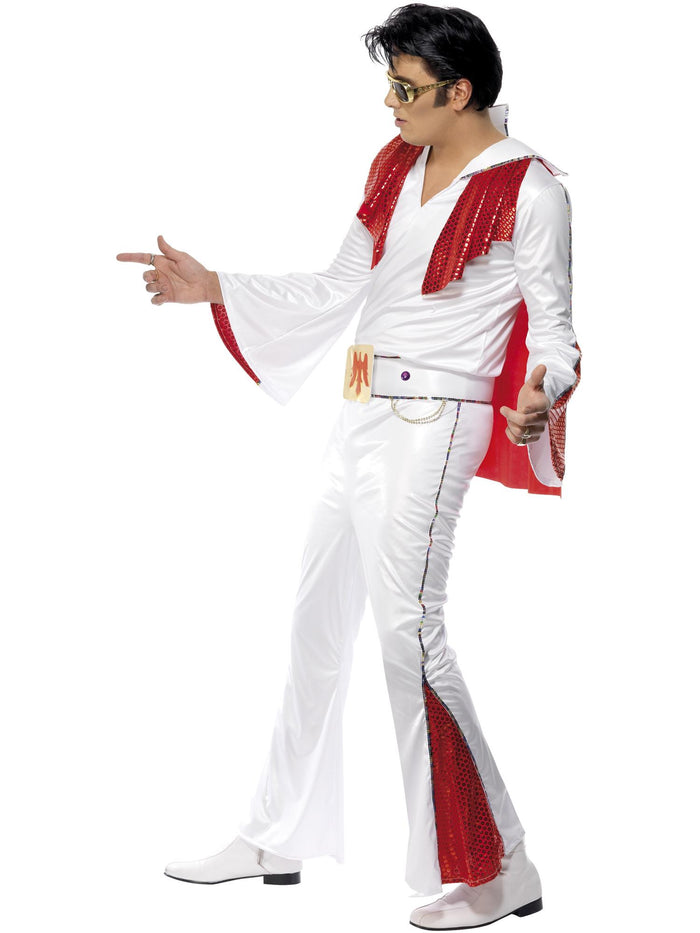 Elvis Costume, White & Red