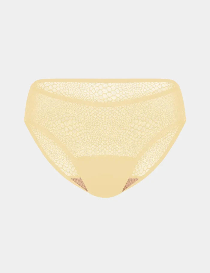 | Front view of model highlighting the coverage and fit | Buttercup