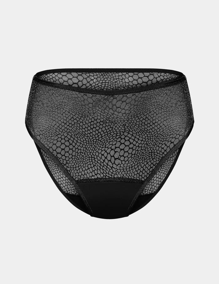| Front view of model highlighting the coverage and fit | Black