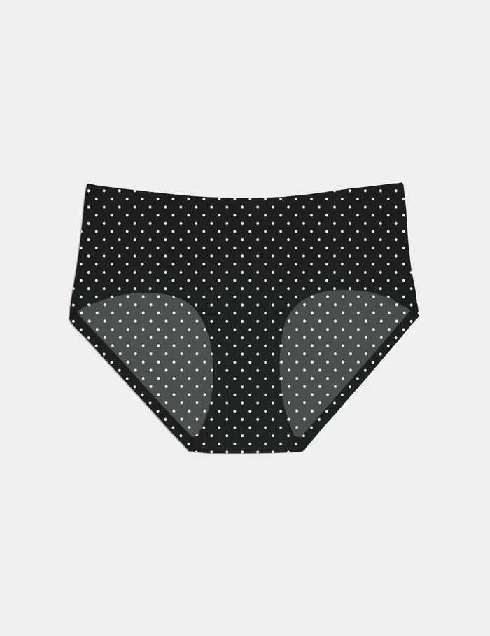 Black with White Polka Dot / XS