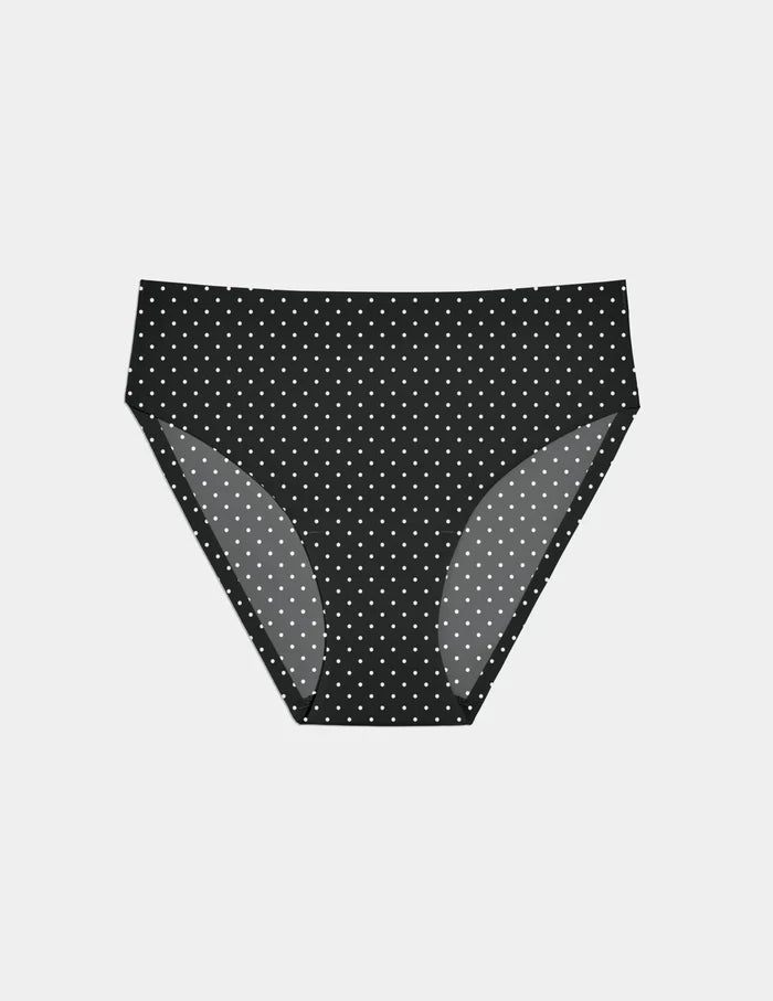Black with White Polka Dot / XS