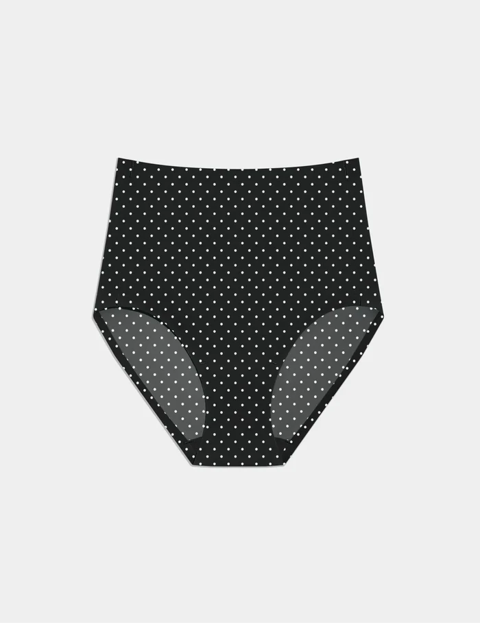 Black with White Polka Dot / XS
