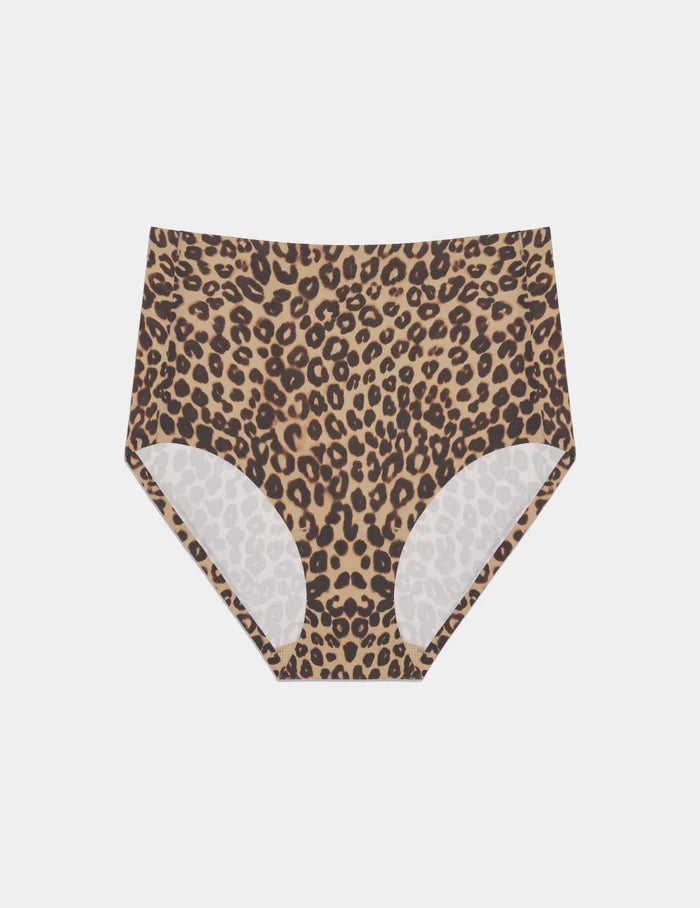 | Essential No-Show High Rise shown front-facing against a light gray background | Cheetah Print