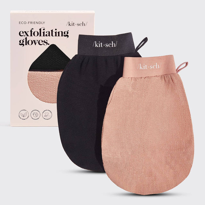 Exfoliate your way to glowing skin! The Kitsch Eco-Friendly Exfoliating Glove is a convenient body scrubber mitt that massages &amp; detoxifies the skin, helping to improve circulation and stimulate skin cell renewal.
