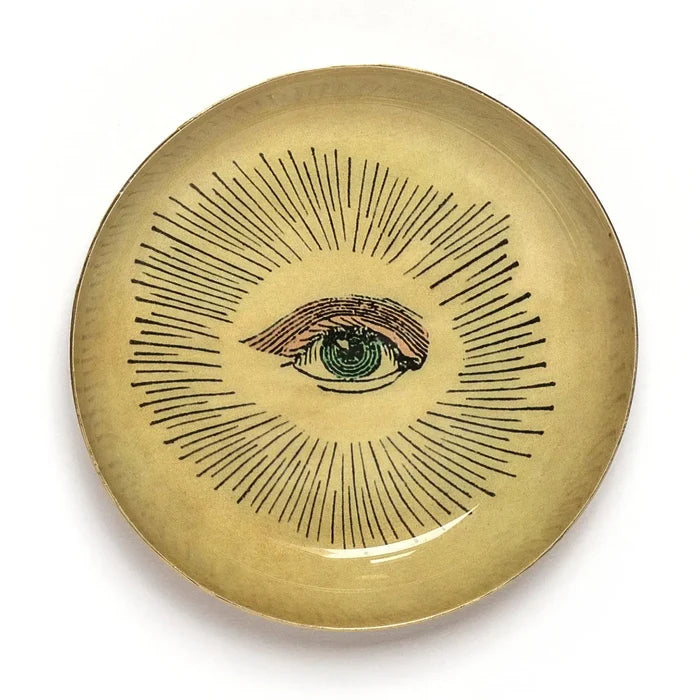 Eye Round Enamel Tray
