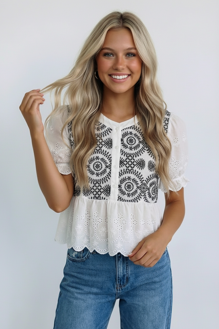 Eyelet Lace Blouse