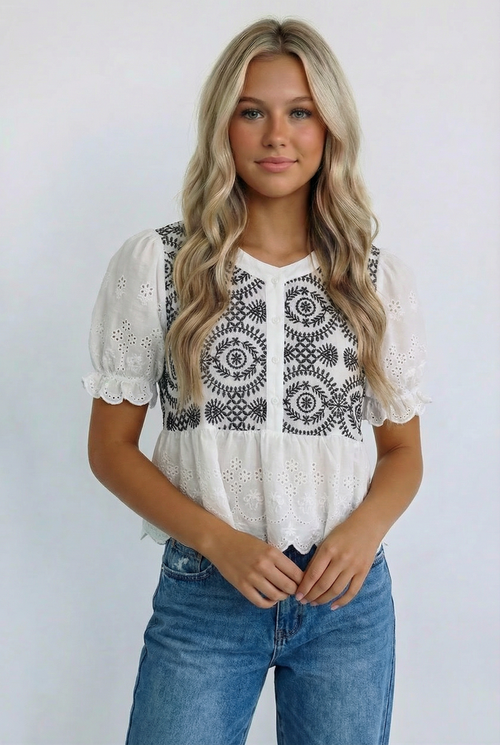 Eyelet Lace Blouse
