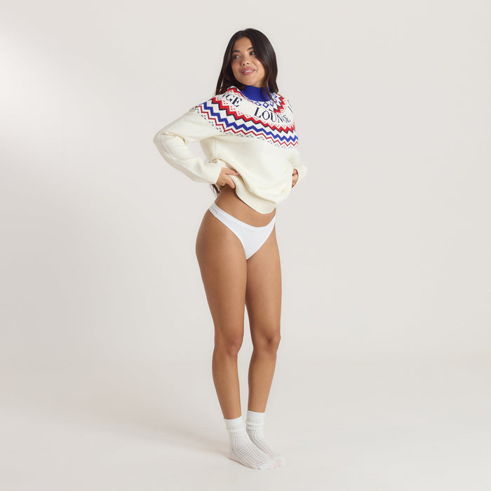 Fairisle Knitted Jumper - Cream/Red