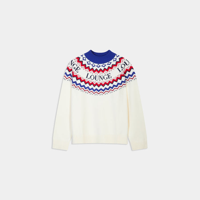 Fairisle Knitted Jumper - Cream/Red