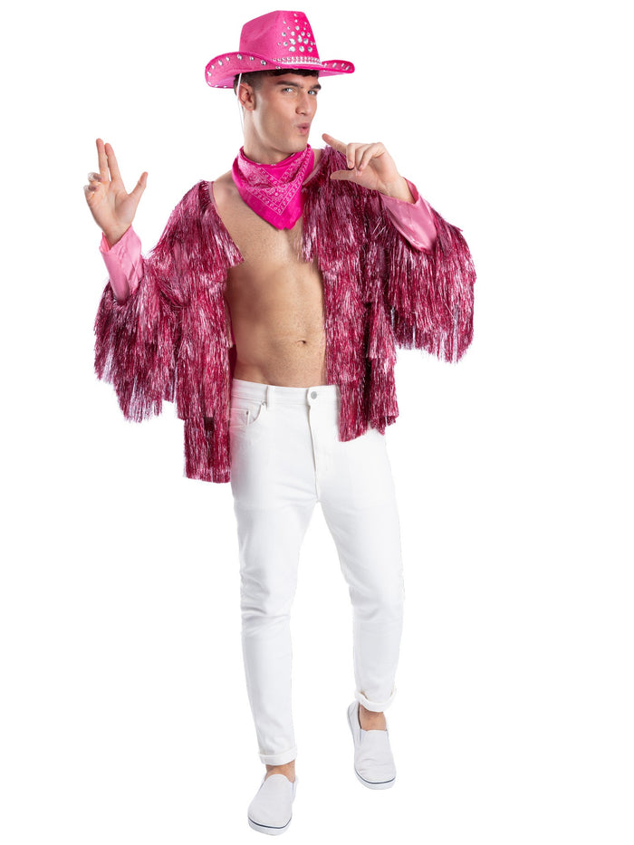 Fever Tinsel Festival Jacket, Pink