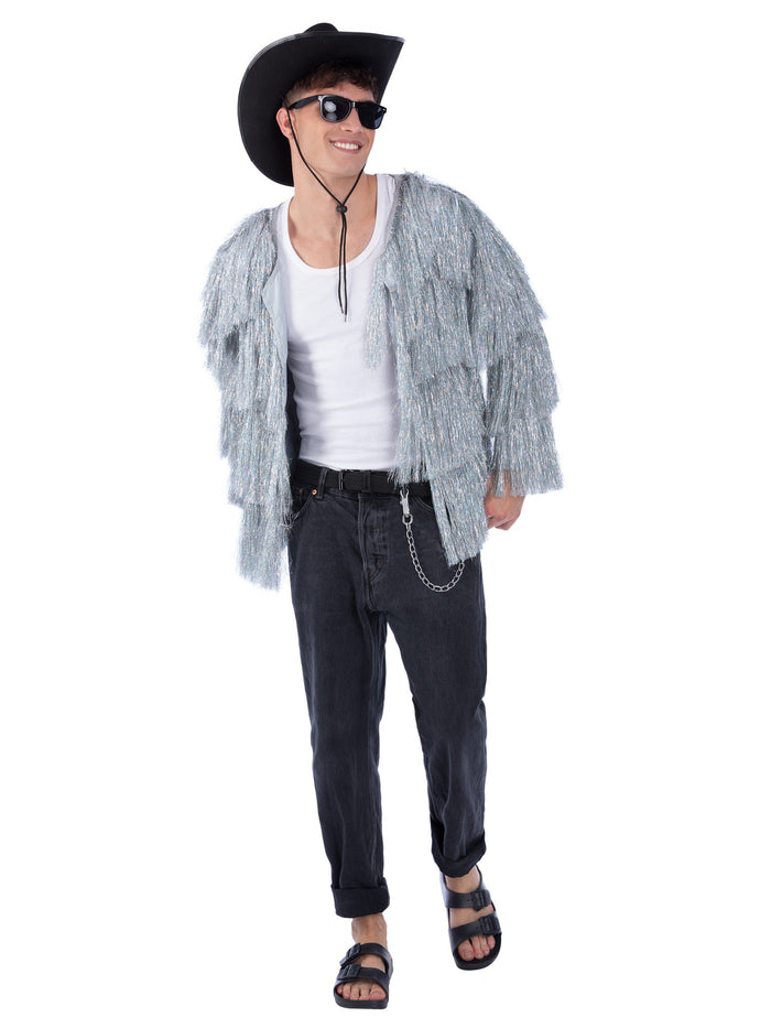 Fever Tinsel Festival Jacket, Silver