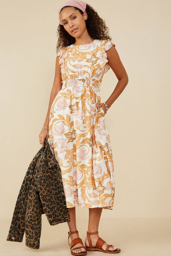 Floral Print Sleeveless Dress