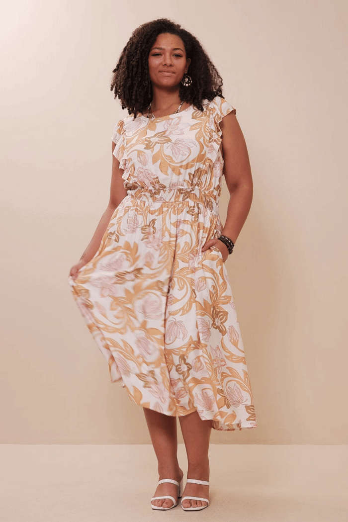 Floral Print Sleeveless Dress