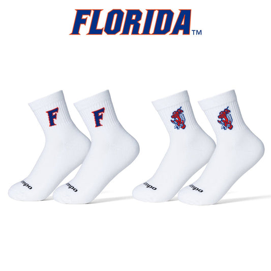Del Campo Florida Gators Pack golf socks featuring both officially licensed team styles