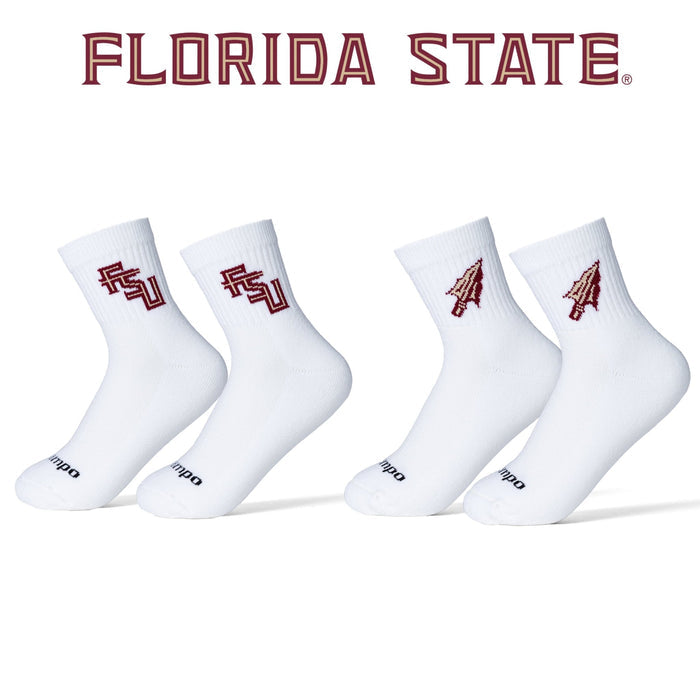 Del Campo Florida State Seminoles Pack golf socks featuring both officially licensed team styles