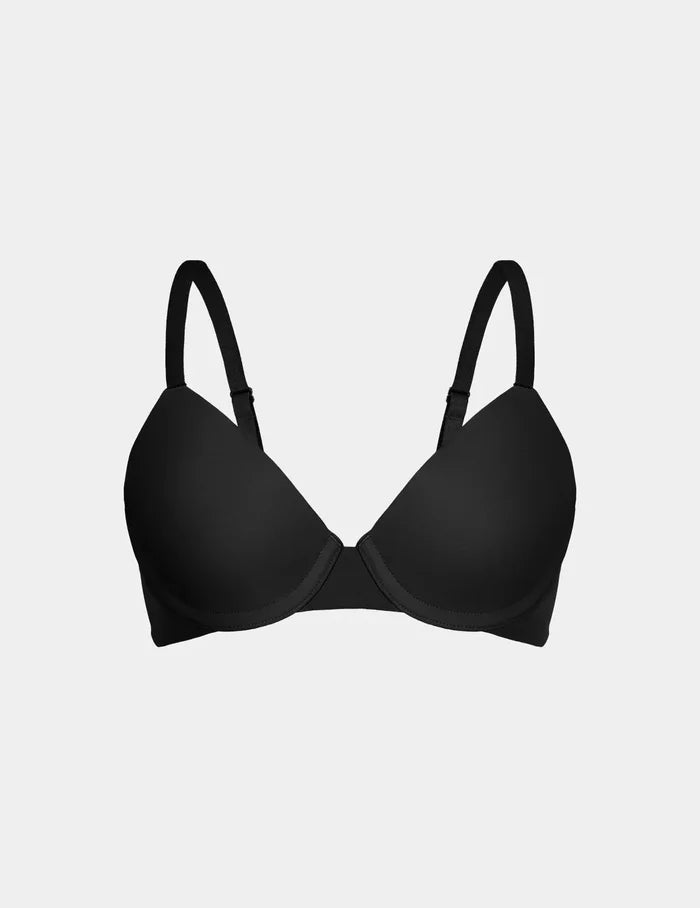| View of FreeFlex™ Demi Bra shown front-facing against a light gray background | Black