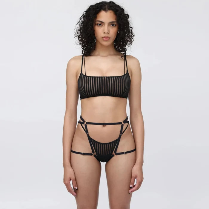Frisson Harness - Pink & Black