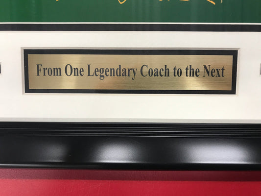 "From One Legendary Coach to the Next" Bobby Knight & Morgan Wooten SIGNED Lombardi Litho JSA