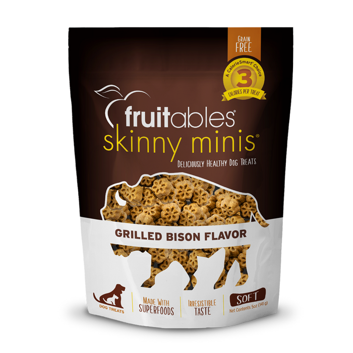 Fruitables Skinny Minis Grilled Bison Flavor Soft & Chewy Dog Treats