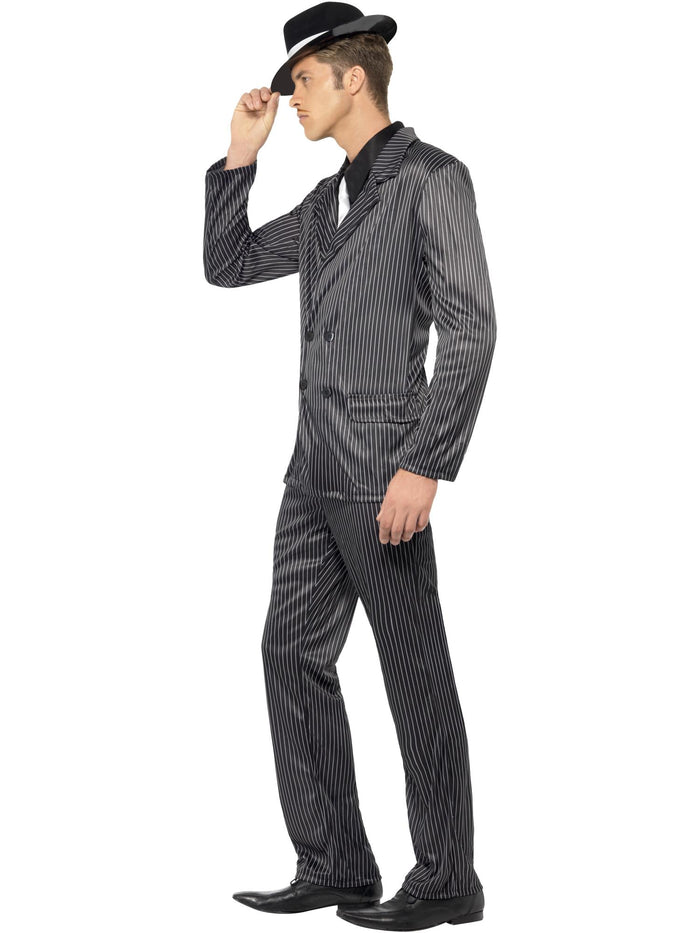 Gangster Costume, Black, Pinstripe