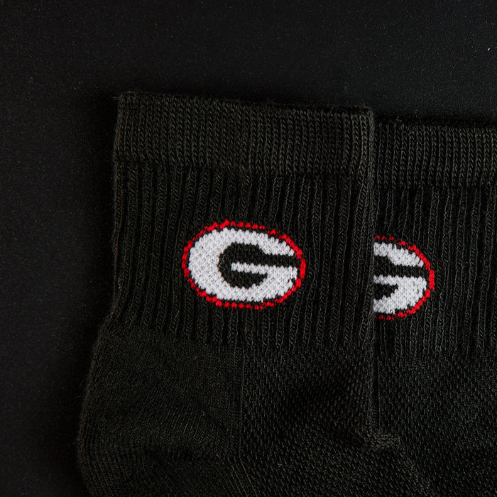 Del Campo Georgia Night Mode golf socks, embroidered white G in a red oval detail