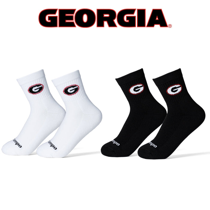 Del Campo Georgia Bulldogs Pack golf socks featuring both officially licensed team styles
