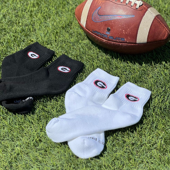 Del Campo Georgia Bulldogs Pack golf socks featuring both officially licensed team styles