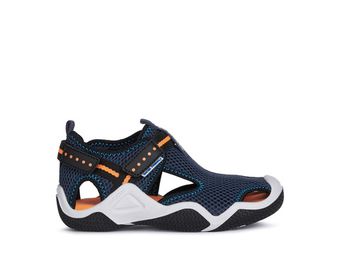 Geox Wader Waterproof Sandal | Navy & Orange Fluro