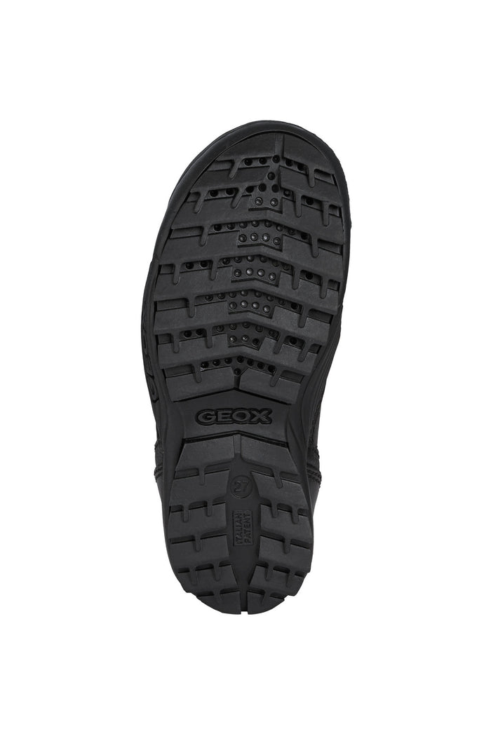 Geox School Shoes | Savage Elastic Velcro | Black Leather