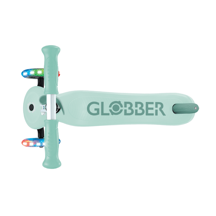 Globber Go Up Sporty Lights 360 Scooter - Mint/ Pistachio