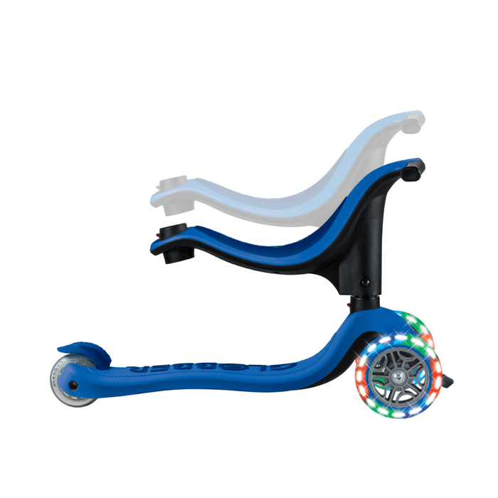 Globber Go Up Sporty Lights 360 Scooter - Navy/Dark Blue