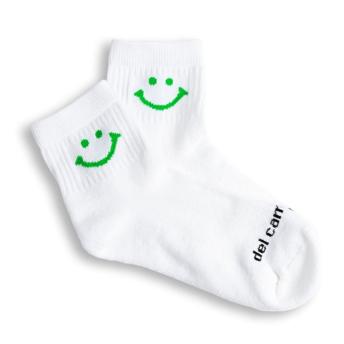 Del Campo Green Smiley golf socks